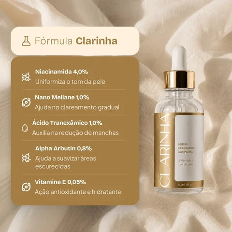 Sérum clareador corporal Clarinha